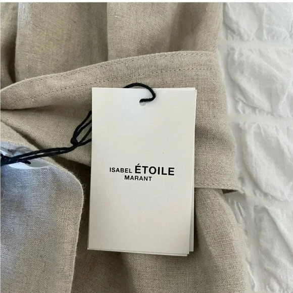 Isabel Marant beige tempster ruffle wrap linen skirt - Picture 5 of 9